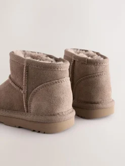 Next Mink Brown Water Repellent Standard Fit (F) Suede Pull On Boots^ Baby Boots|Boots