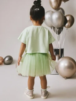 Hot Next Top and Tutu Skirt Set (3mths-7yrs) Mint Green
