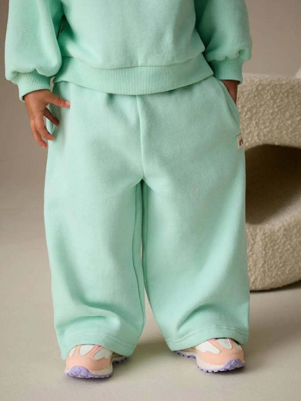 Online Next Mint Green Wide Leg Sweat Joggers (3mths-7yrs)