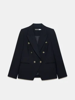 Discount Mint Velvet Blue Double Breasted Blazer