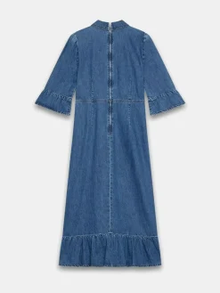 Mint Velvet Blue Indigo Denim Midi Shirt Dress^Women Dresses|Midi Dresses