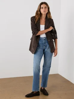 Discount Mint Velvet Brown Suede Blazer