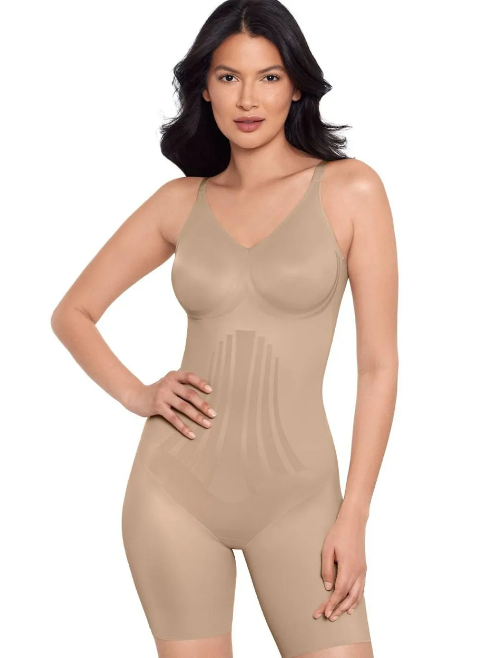 Miraclesuit Modern Miracle Extra Firm Control Thigh Slimming Bodysuit with Lycra Fit Sense Technology^Women Shapewear
