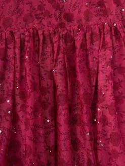 Miss Jacket with Tulle Appliqué and Printed Tulle Dress Set^ Dresses