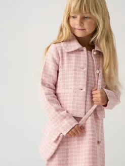 Miss Pink Tweed Check Jacket, Dress and Bag Set^ Sets & Coords|Dresses