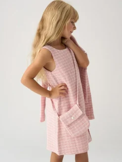 Miss Pink Tweed Check Jacket, Dress and Bag Set^ Sets & Coords|Dresses