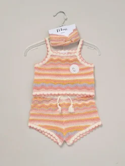 Miss True Knit Top Shorts and Headband Outfit Set^ Knitwear|Knitwear