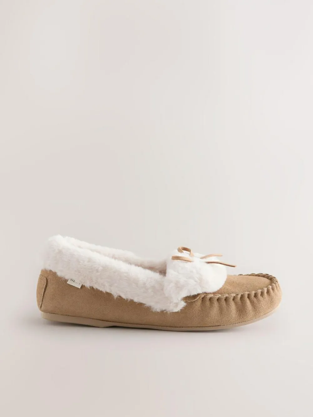 Clearance Next Mocha Brown Moccasin Suede Slippers