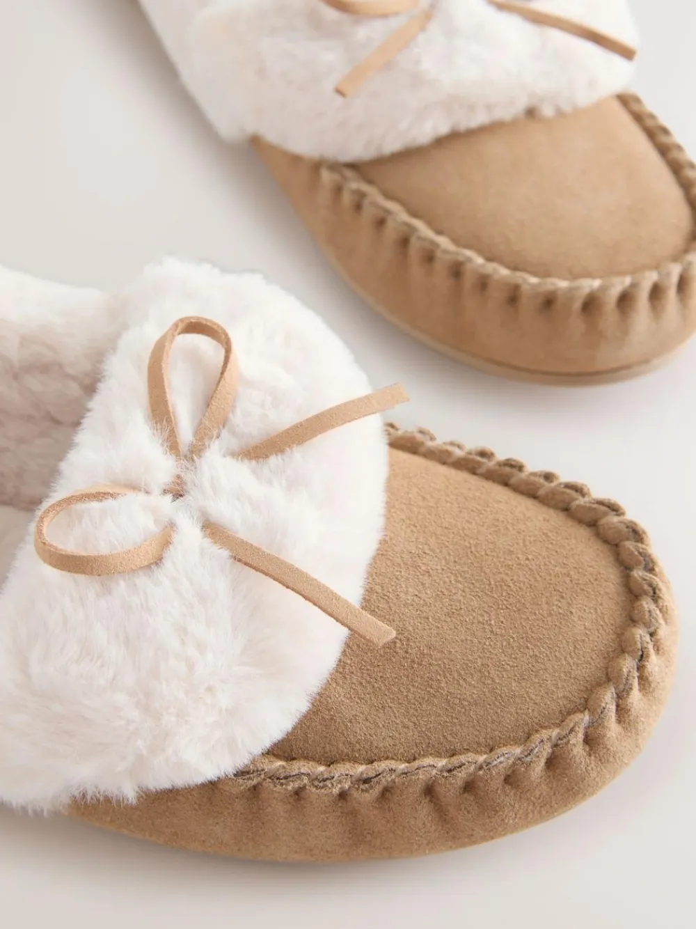 Clearance Next Mocha Brown Moccasin Suede Slippers