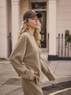 Next Mocha Brown Soft Brushed Finish Slouch Neck Longsleeve Sweatshirt^Women Hoodies & Sweatshirts