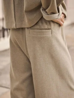 Next Mocha Brown Soft Brushed Finish Barrel Leg Trousers^Women Leggings & Sweatpants