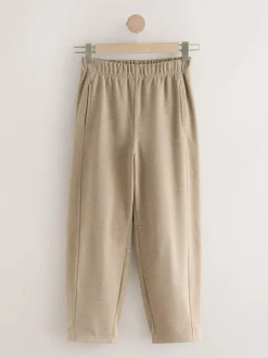 Next Mocha Brown Soft Brushed Finish Barrel Leg Trousers^Women Leggings & Sweatpants