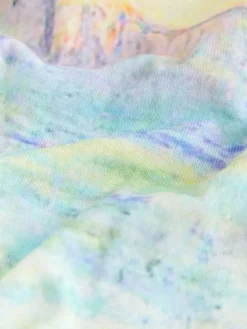 Next Monet Graphic License Long Sleeve Washed Effect Raw Seam T-Shirt