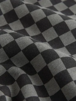 Next Mono Checkerboard Single Wide Leg Jersey Joggers (3mths-7yrs)^BOY Joggers|Jeans & Joggers