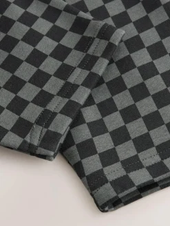 Next Mono Checkerboard Single Wide Leg Jersey Joggers (3mths-7yrs)^BOY Joggers|Jeans & Joggers