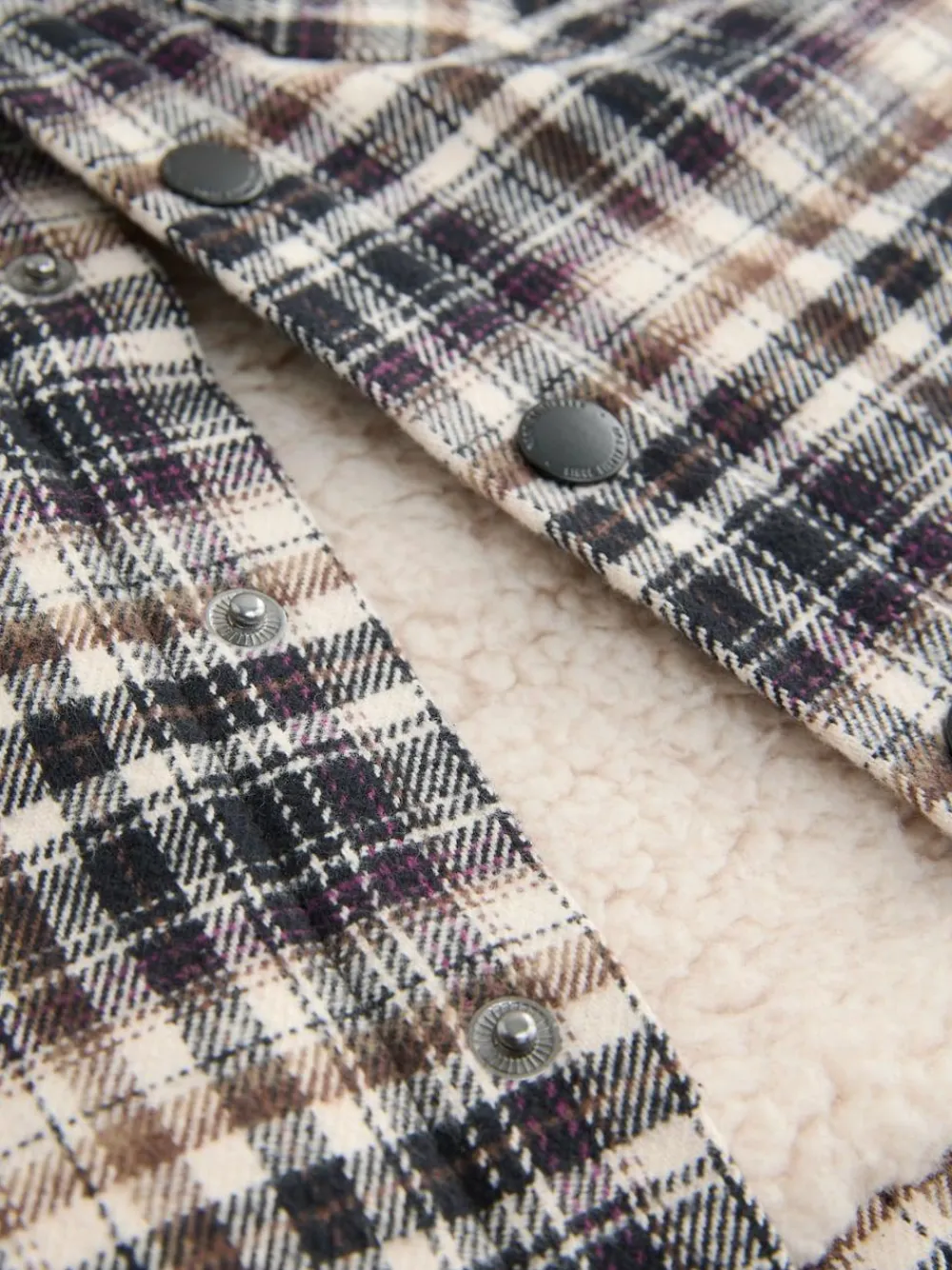 Sale Next Borg Lined Check Shacket (3mths-7yrs) Mono Core