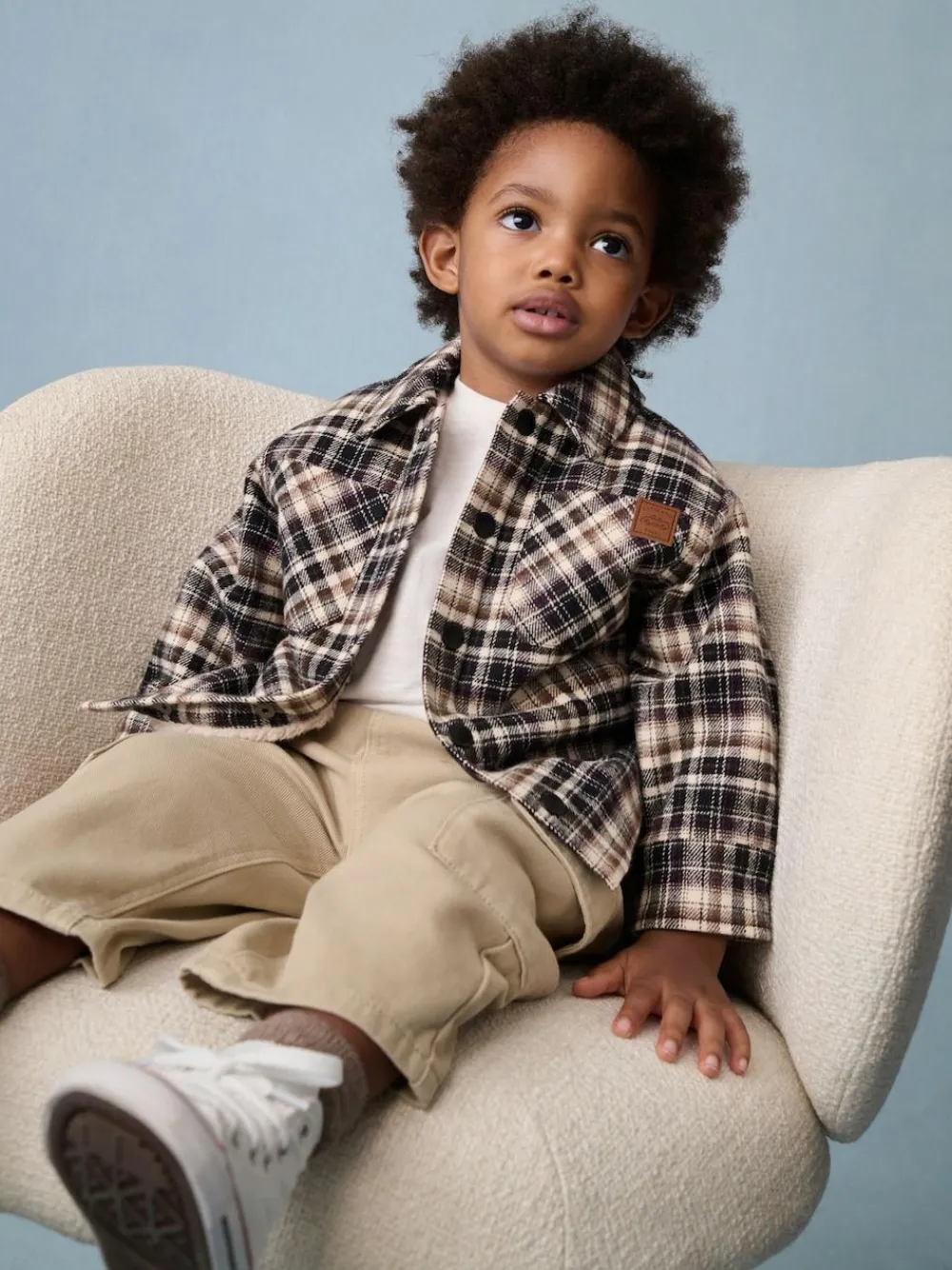 Sale Next Borg Lined Check Shacket (3mths-7yrs) Mono Core