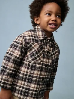 Sale Next Borg Lined Check Shacket (3mths-7yrs) Mono Core
