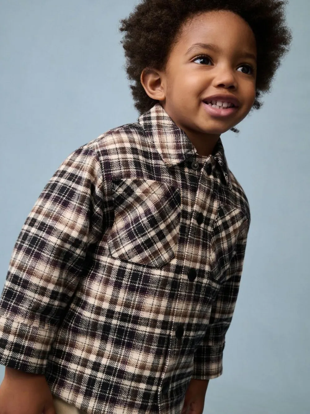 Sale Next Borg Lined Check Shacket (3mths-7yrs) Mono Core