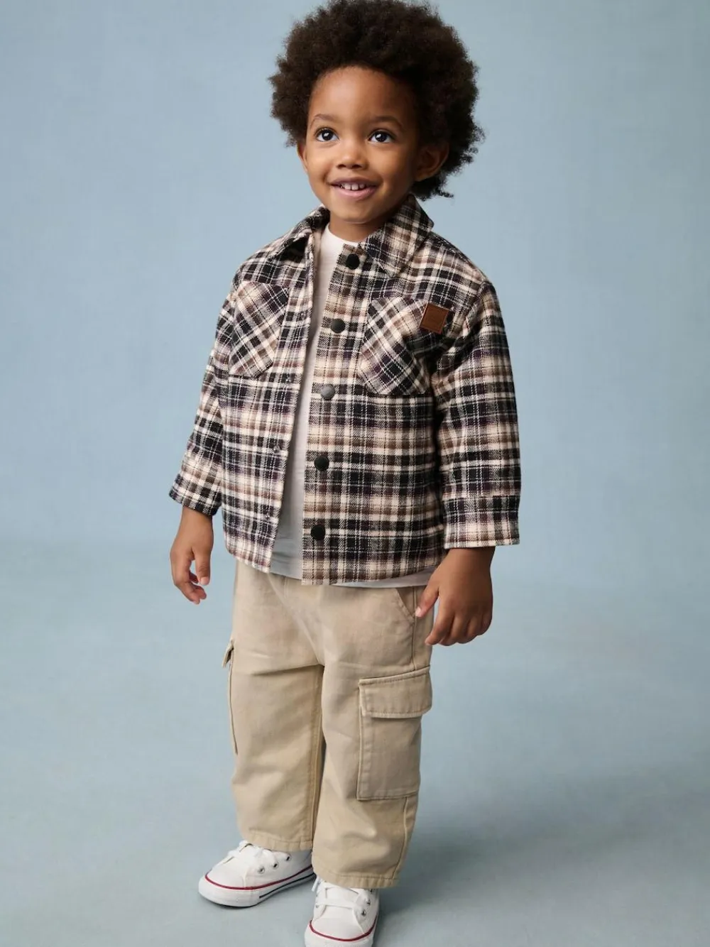 Sale Next Borg Lined Check Shacket (3mths-7yrs) Mono Core