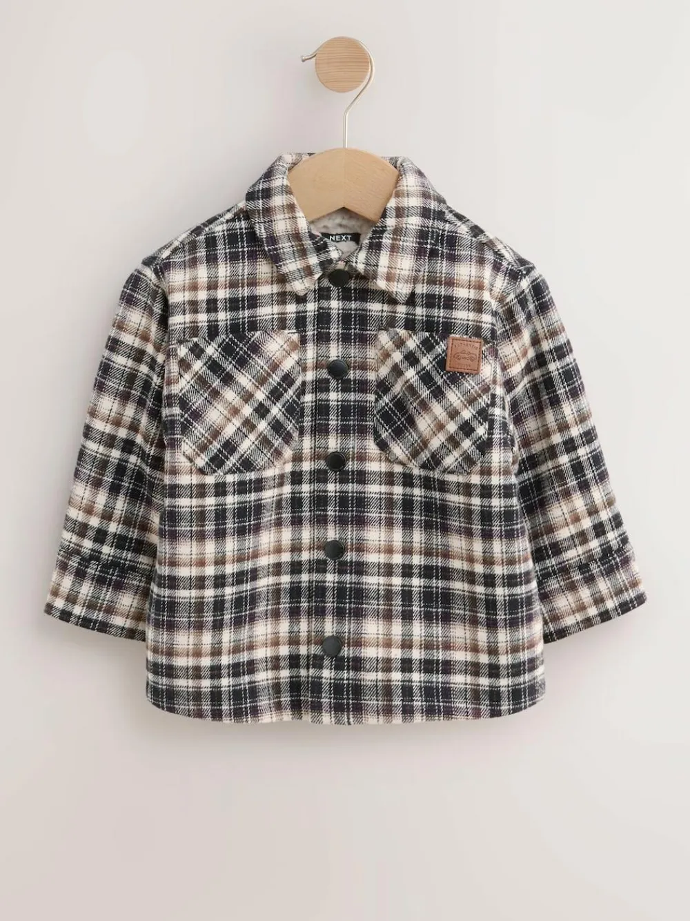 Sale Next Borg Lined Check Shacket (3mths-7yrs) Mono Core