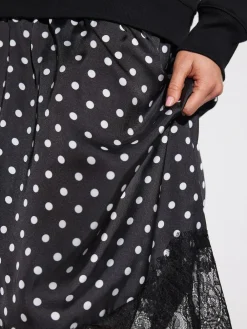 Best Next Mono Spot 2-In-1 Sweatshirt With Satin Midi Skirt