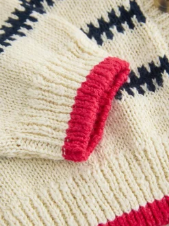 Next Mono Stripe V-Neck Stitch Cardigan (3-16yrs)^ Knitwear & Sweaters|Knitwear