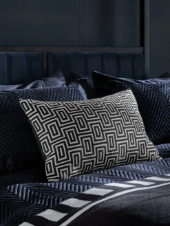 New Next Monochrome 40 x 59cm Geometric Jacquard Cushion