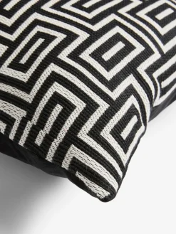 New Next Monochrome 40 x 59cm Geometric Jacquard Cushion