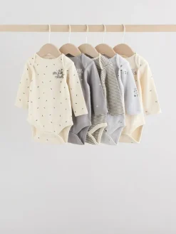 Next Baby Long Sleeve Bodysuits 5 Pack^BOY Unisex|Bodysuits & Vests