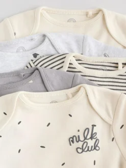 Next Baby Long Sleeve Bodysuits 5 Pack^BOY Unisex|Bodysuits & Vests