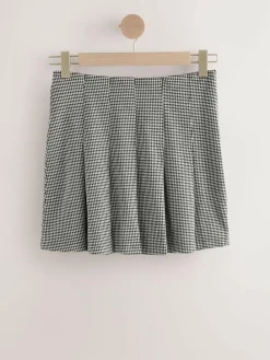 Sale Next Mini Jersey Pleated Skirt Monochrome Check
