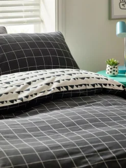 Next Monochrome Cotton Printed Bedding Duvet Cover and Pillowcase Set^ Childrens Bedding|Bedsets & Duvet Covers