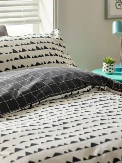 Next Monochrome Cotton Printed Bedding Duvet Cover and Pillowcase Set^ Childrens Bedding|Bedsets & Duvet Covers
