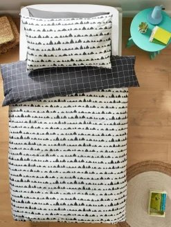 Next Monochrome Cotton Printed Bedding Duvet Cover and Pillowcase Set^ Childrens Bedding|Bedsets & Duvet Covers