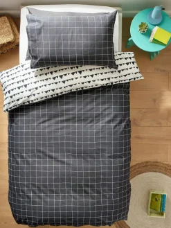 Next Monochrome Cotton Printed Bedding Duvet Cover and Pillowcase Set^ Childrens Bedding|Bedsets & Duvet Covers
