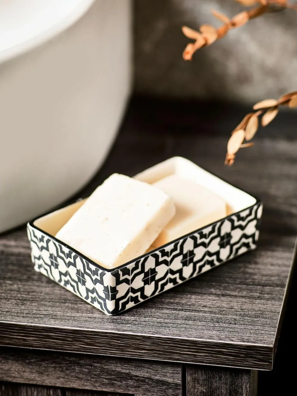 Next Monochrome Geo Soap Dish^ Bathroom Accessories