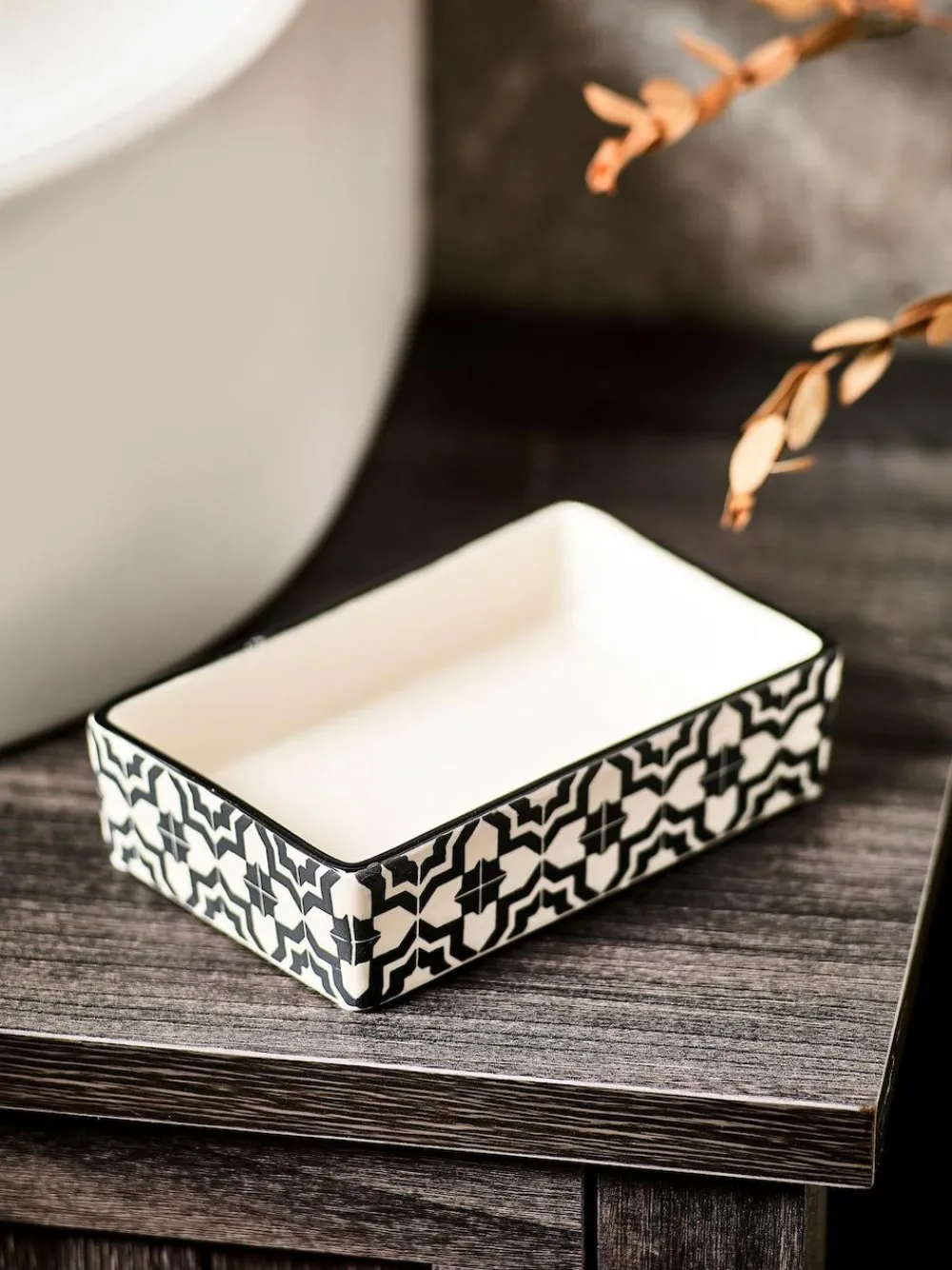 Next Monochrome Geo Soap Dish^ Bathroom Accessories