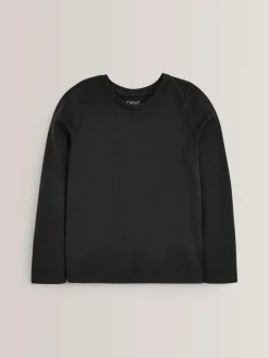 Outlet Next Monochrome Long Sleeve Basic T-Shirts 3 Pack (3-16yrs)