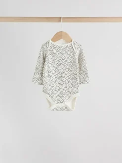 Sale Next Monochrome Long Sleeve Baby Bodysuits 5 Pack