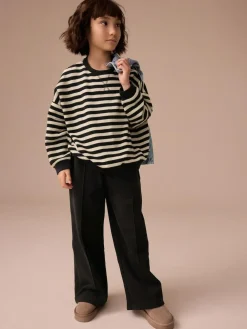Clearance Next Monochrome Oversized Cosy Rib Sweatshirt (9mths-16yrs)