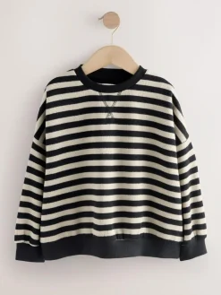 Clearance Next Monochrome Oversized Cosy Rib Sweatshirt (9mths-16yrs)