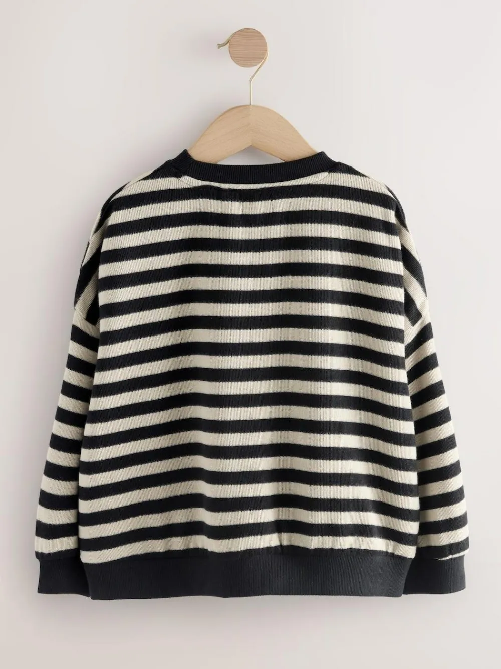 Clearance Next Monochrome Oversized Cosy Rib Sweatshirt (9mths-16yrs)