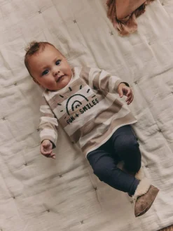 Sale Next Monochrome Slogan Baby Top and Leggings Set 2 Piece (0mths-3yrs)