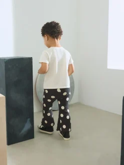 Best Next Monochrome Spot Rib Flare Leggings (3mths-7yrs)