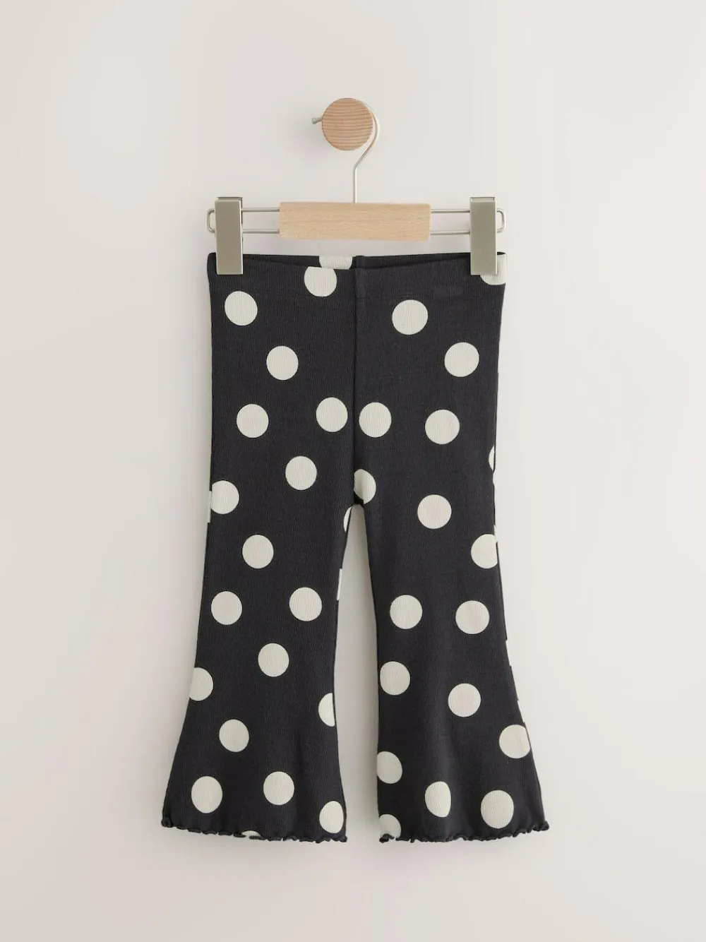 Best Next Monochrome Spot Rib Flare Leggings (3mths-7yrs)