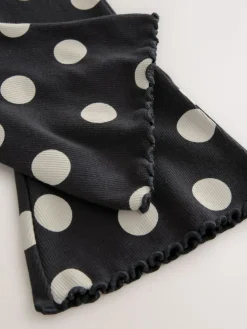 Best Next Monochrome Spot Rib Flare Leggings (3mths-7yrs)