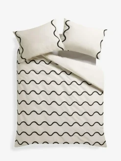 Next Monochrome Tufted Wave 100% Cotton Duvet Cover and Pillowcase Set^ Bedsets & Duvet Covers