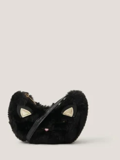 Sale Monsoon Black Fluffy Cat Cross-Body Bag