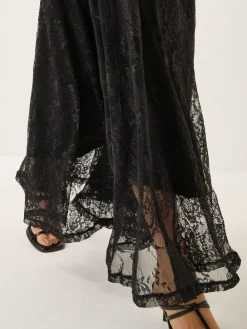 Monsoon Black Luna Lace Maxi Skirt^Women Skirts